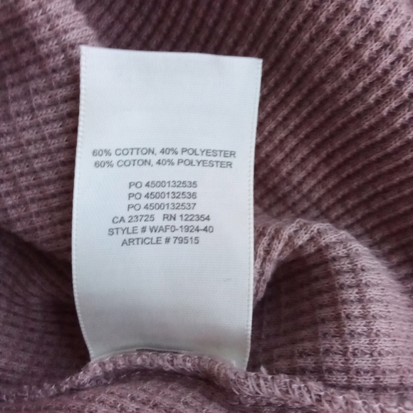 Women's Babaton Light Mauve Thermal Cowl Neck Sweater Size Small Tunic - Picture 16 of 16